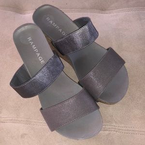 New gray wedge heels